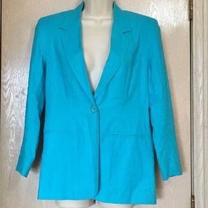 ❌DONATED❌Turquoise one-button blazer ✅see pics/desc - 6P